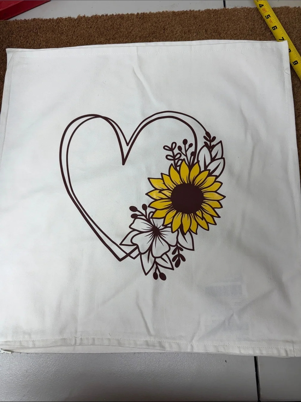 Set of 3 Yellow Sunflower Printed Pillow Cover. 20x20